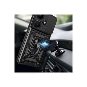 Étui de protection magnétique Vega Armor avec support coulissant pour caméra pour Infinix Hot 30i Noir Anti-empreintes digitales Armor Infinix Smart 6 - Product Image 4