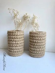 Top Selling <b>Round</b> Jute Storage <b>Basket</b> Kitchen Plain Pattern Ecofriendly Reusable Multipurpose Natural Fiber Organizer Wholesale - Product Image 3