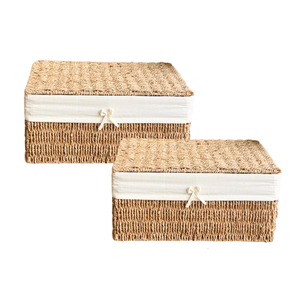 PRODUIT DE VENTE CHAUDE Panier organisateur rustique en jonc de mer pour salle de bain chambre ou entrée de haute qualité - Product Image 1