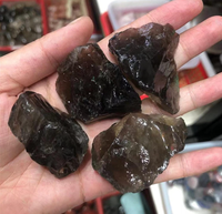 Gravier de cristal naturel de haute qualité, gravier de quartz fumé, brut, brut, quartz fumé brun, pierre de guérison
