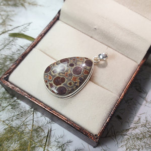Colgante de Jaspe Meteorito en Forma de Pera |   Joyería de Plata de Ley 925 con Jaspe |   Precio al por Mayor - Product Image 4