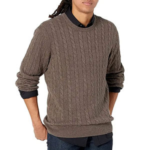 Pull en cachemire tricoté pour homme, élégant, confortable, décontracté, doux, chaud, avec logo sur le devant, pour un usage quotidien - Product Image 3