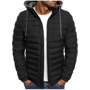 Chaquetas de talla grande para hombre, abrigos acolchados cálidos de invierno, chaqueta cortavientos con cuello alto, ropa de moda personalizada OEM - Product Image 5