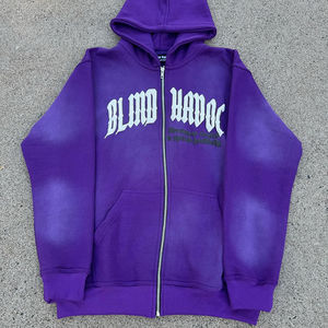 เสื้อฮู้ดดี้และกางเกงวอร์มผ้าฝ้าย 100% หนัก 500 กรัม ทรงโอเวอร์ไซส์ ชุดวอร์มฤดูหนาว แห้งเร็ว กันยับ ผ้าฟลีซ สีซีดแบบโดนแดด สไตล์ดิสเทรส รับสกรีนโลโก้ - Product Image 3