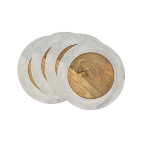 Assiette de présentation en bois naturel fabriquée à la main avec motif rond Artisanat intemporel pour les fêtes de mariage Exportée en Inde en vrac - Product Image 3