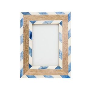 Marco de fotos de resina de madera natural con ricas texturas, tonos cálidos, estilo bohemio, rústico y chic, pieza decorativa para el hogar. - Product Image 2