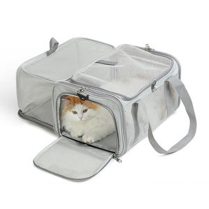 Sac de transport extensible pour animaux de compagnie avec maille respirante, sac de transport portable pour chat et chien, pliable, approuvé par les compagnies aériennes - Product Image 1