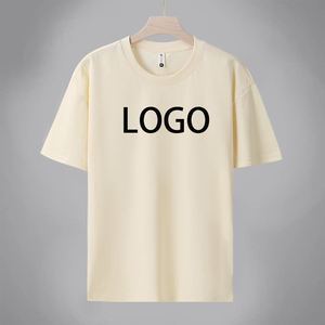 T-shirts col rond pour hommes 100% coton de haute qualité couleur unie logo imprimé personnalisé léger confortable mode décontractée - Product Image 2