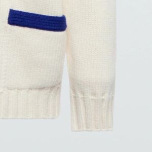 Añadir logotipos personalizados Suéteres Cárdigan universitario de la mejor calidad Diseño personalizado cuello en V Botón de punto Bordado Griego - Product Image 6