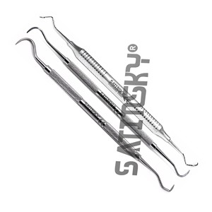 Juego de 7 escaladores periodontales Hallow, instrumentos para eliminar sarro, instrumentos de acero inoxidable fabricados con AISI 420 - Product Image 6