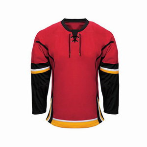 Jersey de hockey sobre hielo elegante 100% poliéster gris negro Nuevo diseño uniforme de entrenamiento para adultos al por mayor servicio OEM Pakistán para equipo - Product Image 2