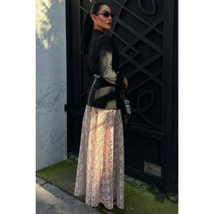 กระโปรงแม็กซี่ชีฟองลูกไม้ 4047 เอวธรรมชาติเนื้อนุ่ม - Product Image 3