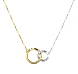 2025 usine en gros de haute qualité 925 Sterling argent massif minimaliste personnalisé Double femmes bijoux anneau unité collier - Product Image 4