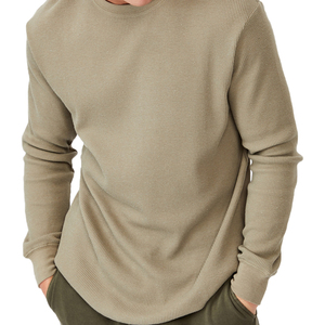 Camiseta Blanca Lisa de Algodón 100% para Hombre, Nueva Colección Verano 2022, Cuello Redondo, Manga Larga, Estilo Casual, Alta Calidad, Clásica - Product Image 2