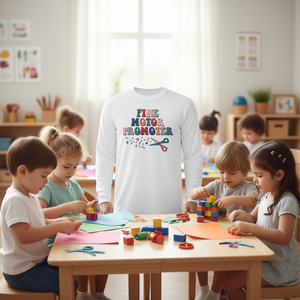 T-shirt à manches longues pour thérapeute en ergothérapie, favorisant la motricité fine, T-shirts promotionnels de qualité supérieure pour l'ergothérapie - Product Image 3