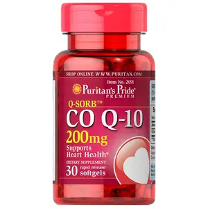 Wholesale Puritan's Pride Q Sorb Coq-10 200 mg 30 Softgels Coenzyme Q10 Heart Cardiovascular Antioxidant USA Distributor