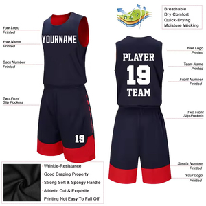Uniforme de basket-ball de haute qualité pour hommes Maillot et short en polyester respirant - Product Image 4