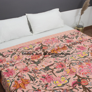 Khăn Trải Giường Vải Cotton Cổ Điển Chắp Vá Hình Khối Tay Ấn Độ Khăn Trải Giường Vải Kantha Hoa - Product Image 4