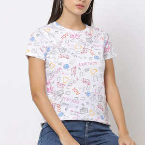 Camiseta para Mujer, Casual, Manga Corta, Diseño Personalizado Disponible para Pedidos al por Mayor, de Alta Calidad - Product Image 2