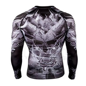 Haute qualité sur mesure hommes Rash Guard grande taille respirant séchage rapide écologique manches complètes Spandex/Polyester nouveauté - Product Image 2