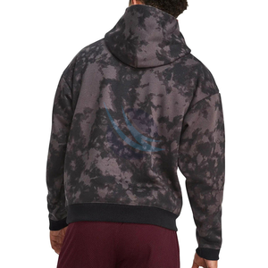 Acid Wash Digital Printing Hoodie for Men Regular Fit <b>Thick</b> <b>Fleece</b> Pullover Streetwear Style Winter Eco-Friendly 100% Cotton - Product Image 3