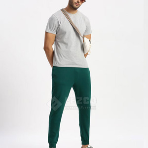 Pantalones de chándal informales de algodón rectos de cintura elástica de cintura alta ligeros para hombres, ropa de calle para correr, transpirable de secado rápido - Product Image 4