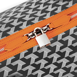 Sac de sport en cuir véritable avec logo personnalisé 2025 sac de sport de luxe avec impression noire pour hommes femmes sac de voyage de nuit le week-end - Product Image 5