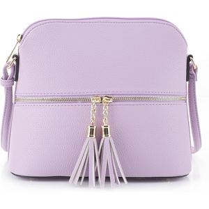 Sac à bandoulière pour femme en cuir PU souple et grainé, élégant sac à bandoulière avec fermeture éclair sécurisée - Product Image 5