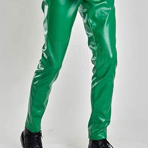 Pantalons en cuir pour hommes en matériaux de haute qualité Pantalon en cuir imprimé de logo personnalisé au meilleur prix Vente en gros - Product Image 5