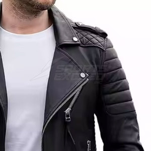 Chaqueta de Cuero de Invierno para Hombre, con Logotipo Frontal y Patrón de Letras, al Mejor Precio, Gran Venta - Product Image 6