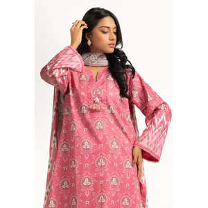 IUSTKSD-2021 Ensemble décontracté imprimé 3 pièces en georgette respirante longueur ras du sol, tendance pour les fêtes estivales et festivals XS OEM/ODM - Product Image 4