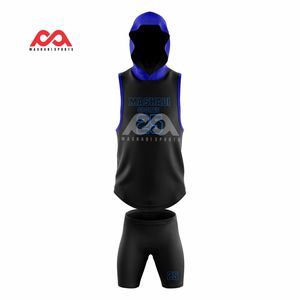 Uniformes de fútbol 7v7 de compresión para hombre con impresión personalizada sublimada de alta calidad, diseño personalizado, ropa de fútbol con bandera al por mayor - Product Image 2