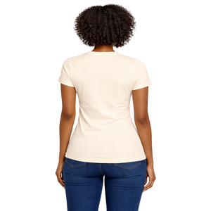 T-shirt Sororité Grecque Ivoire 08 pour Femme – Rose & Vert, Écologique, Décontracté, Élégant, Tenue d'été pour Sororité Universitaire - Product Image 2