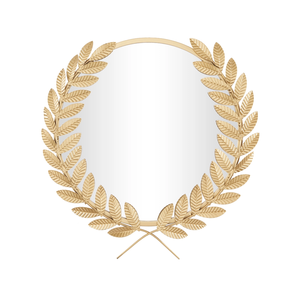 Espejo de pared de metal contemporáneo con acabado dorado para decoración espejo de Hogar Moderno elegante sala de estar de lujo acento de pared interior - Product Image 2