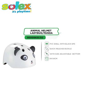 Casco Infantil para Patinaje al Aire Libre con Carcasa de Plástico de Color Atractivo, Diseño de Panda Animal, Ajustable, Unisex - Product Image 2