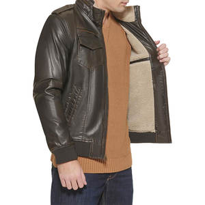 Vente en gros Manteau en cuir élégant pour hommes et veste en cuir confortable pour hommes pour l'automne et l'hiver - Product Image 4