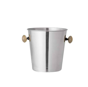 <b>Metal</b> Wine Chiller Bottle Storage and Organization Silver Color Shiny Polished Aluminum Wine Bucket - Product Image 4