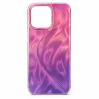 Coque de téléphone à effet dégradé peint à l'huile pour iPhone 17 16 Series, en PC, motif irisé, antichoc et anti-traces de doigts