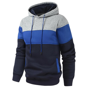Hombres novedad <span class=keywords><strong>Color</strong></span> bloque pulóver estilo Casual manga larga con capucha en diferentes diseños más nuevo <span class=keywords><strong>Color</strong></span> sólido con capucha pulóver sudaderas con capucha - Product Image 2