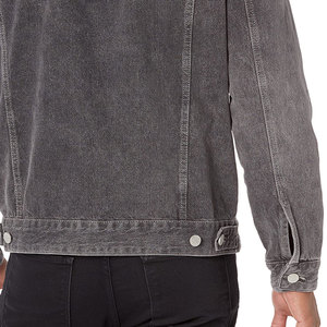 Chaqueta vaquera de algodón con estilo para hombre de alta calidad al por mayor chaqueta vaquera informal de lona personalizada OEM a la venta - Product Image 4