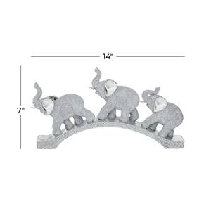 Elefantes esculpidos para caminar en una fila sobre el puente, vajilla decorativa, objeto, escultura de elefante sólido, gran oferta - Product Image 3