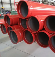 Tuyaux de lutte contre l'incendie en acier noir ERW, peints en rouge RAL 3000, conformes ASTM A795 SCH40, pour soudage et pliage, système de lutte contre l'incendie - Vente chaude