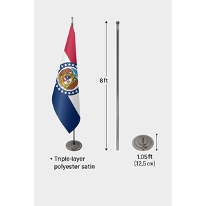 Official Missouri Indoor <b>Flag</b> with Custom Logo Digital Printing Aluminum or Fiberglass <b>Pole</b> 3x5ft Polyester Material - Product Image 6