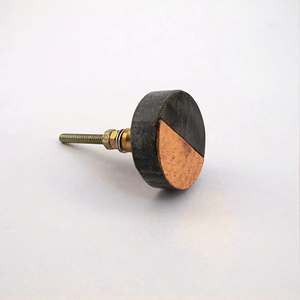 Boutons en marbre les plus vendus de couleur marron et blanc avec taille de forme de couleur personnalisée fabriqués en Inde - Product Image 4