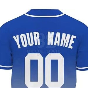Camiseta de Béisbol con Botones, Camiseta de Béisbol de Color Sólido, Venta Directa de Fábrica, Camiseta de Béisbol de Manga Corta - Product Image 5