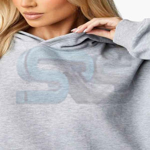 Ensemble confortable de survêtement à capuche et de jogging en coton épais pour femmes Survêtement à la mode deux pièces avec logo personnalisé OEM - Product Image 5