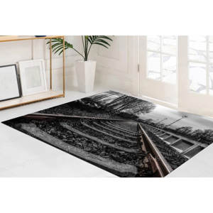 Tapis imprimé paysage ferroviaire, tapis épais, tapis de décoration de bureau, tapis doux non tissé - Product Image 1