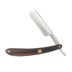 Navajas de Afeitar Profesionales de Hoja Fija, Afilables, para Barbería, con Mango Negro y Hoja de Acero Inoxidable de LCI - Product Image 5