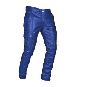 Pantalones Cargo de cuero para hombre a bajo precio, pantalones Cargo de cuero para hombre, pantalones Cargo de cuero transpirables para hombre - Product Image 2