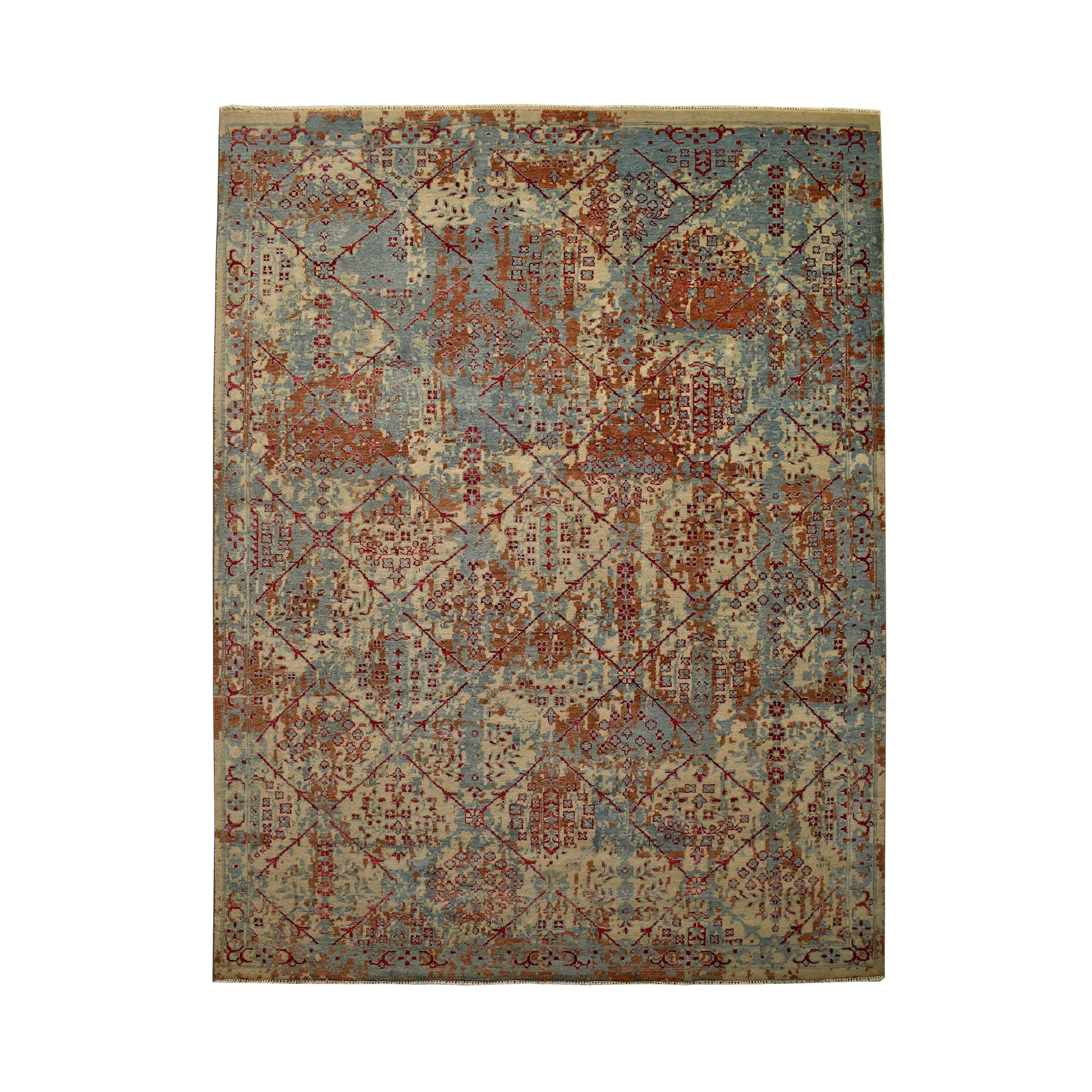 Hand Knotted Rugs 8/8 Qualidade Premium Lã Viscose Flat tecer Quartos Decoração Design Tapetes e Tapetes para Sala de Estar Tapete